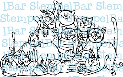 Bild 1 von StempelBar Stempelgummi Katzenbande