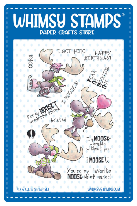 Bild 1 von Whimsy Stamps Clear Stamps - Moose't Wonderful