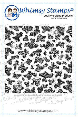 Bild 1 von Whimsy Stamps Rubber Cling Stamp  - Cow Print Background Gummistempel