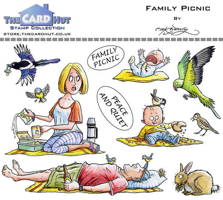 Bild 1 von The Card Hut Clear Stamps - Family Picnic