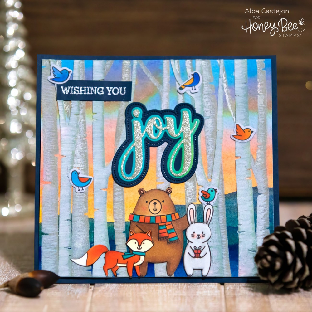 Bild 1 von Honey Bee Stamps DieCuts - Woodland Winter Animals - Stanzschablone Wintertiere