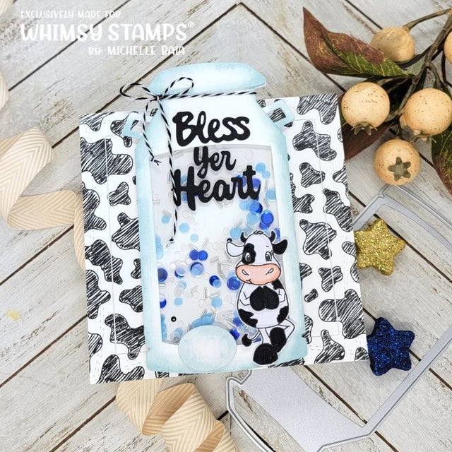Bild 1 von Whimsy Stamps Rubber Cling Stamp  - Cow Print Background Gummistempel