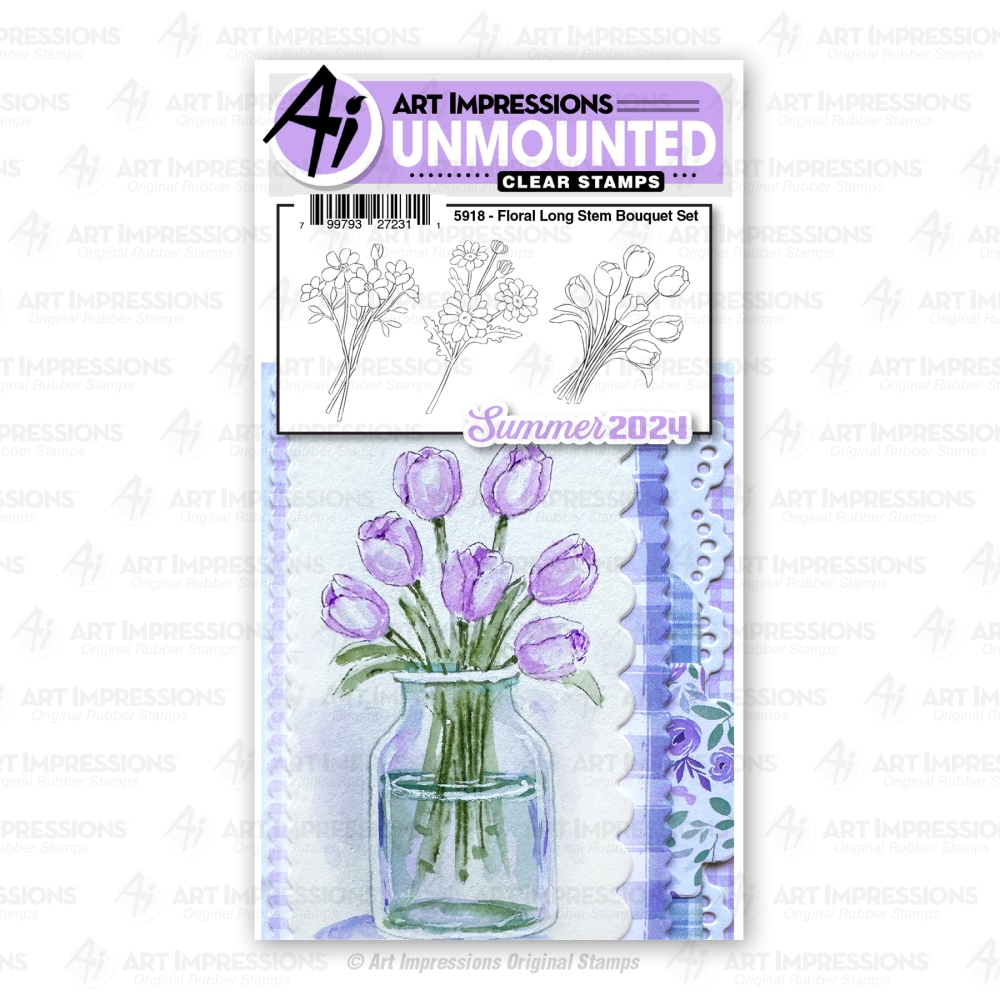 Bild 1 von Art Impressions Stamp Set - Floral Long Stem Bouquet Set
