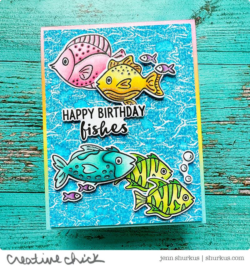 Bild 1 von Hero Arts Cling Stamp - Aqua Texture Bold Prints - Wasser