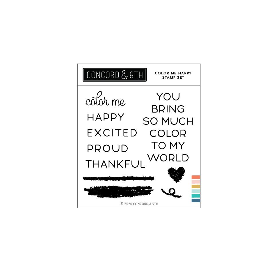 Bild 1 von Concord & 9th - COLOR ME HAPPY STAMP SET - Clear Stamp - Farbe