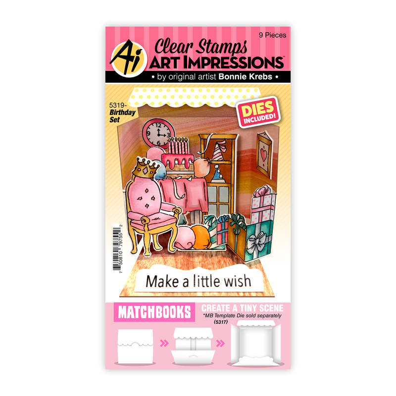 Bild 1 von Art Impressions Clear Stamps with dies MB Birthday Set - Stempelset inkl. Stanzen