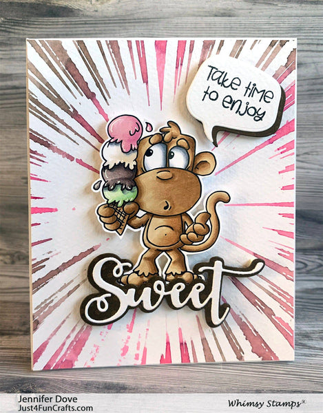Bild 1 von Whimsy Stamps Rubber Cling Stamp - Burst Background Rubber  Gummistempel 