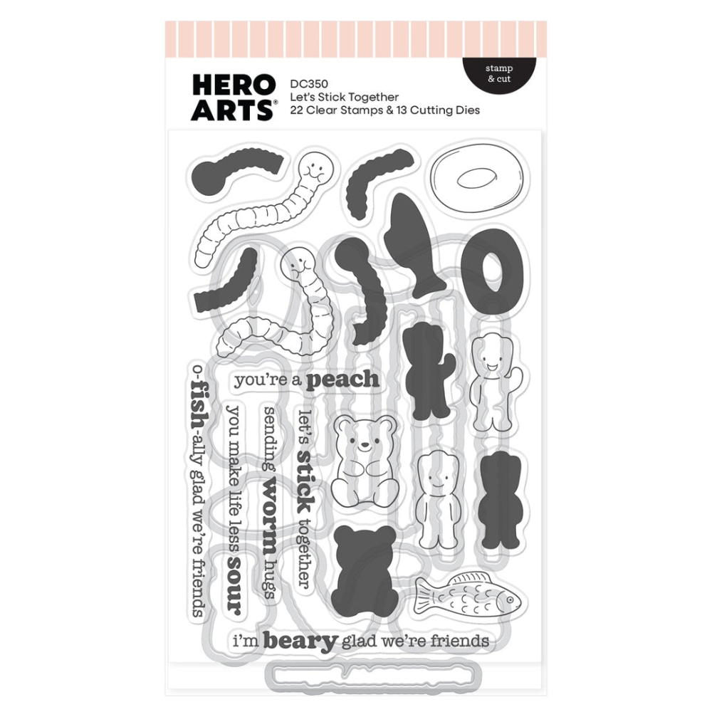 Bild 1 von Hero Arts Let's Stick Together Stamp & Cut by Carly Tee -  Stempel und Stanzen