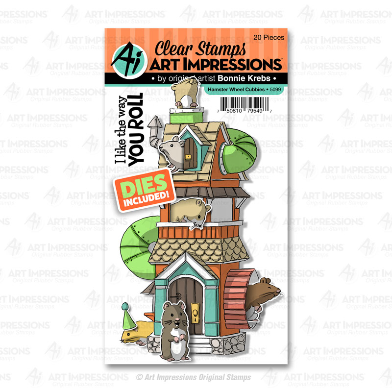 Bild 1 von Art Impressions Clear Stamps with dies Hamster Wheel Cubbies - Stempelset inkl. Stanzen