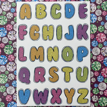 Bild 1 von Sparkling Alphabet A4 Crystal Art Stamp Set - Clear Stamps Alphabet