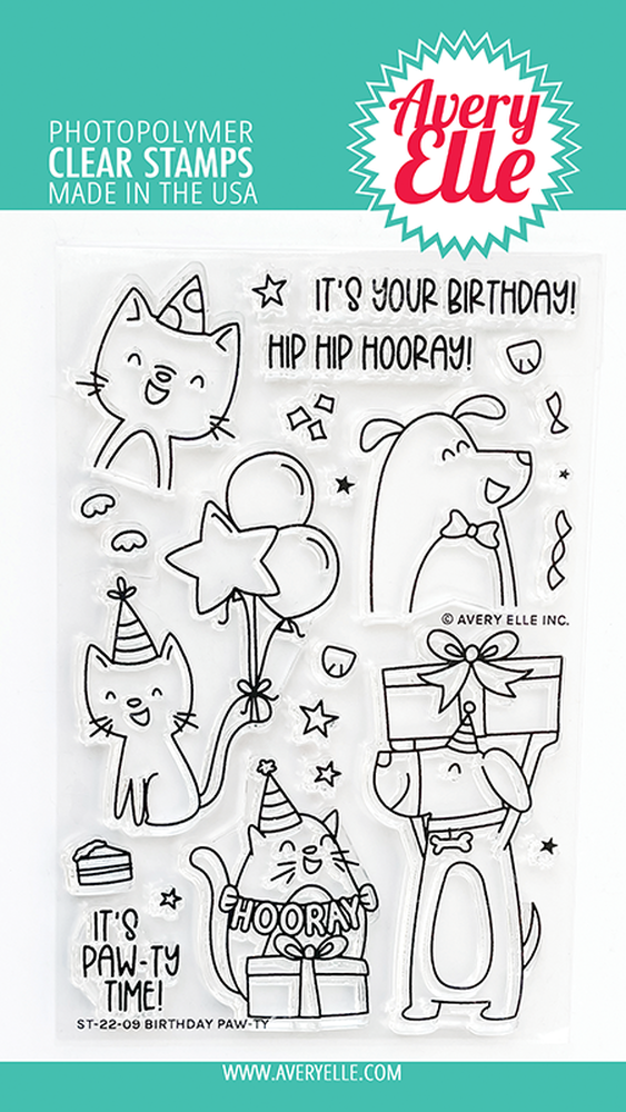Bild 1 von Avery Elle Clear Stamps - Birthday Paw-ty - Geburtstag