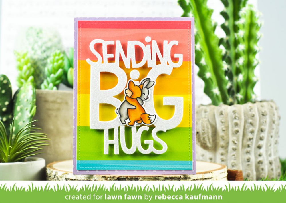 Bild 1 von Lawn Fawn Cuts  - Stanzschablone  Giant Sending Big Hugs