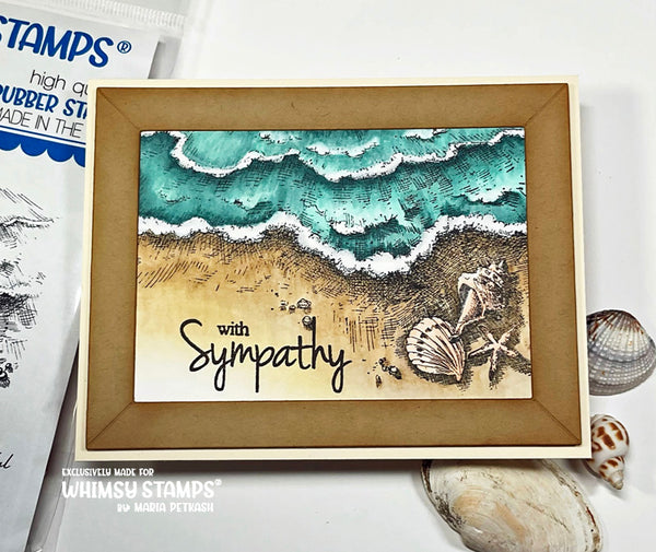Bild 1 von Whimsy Stamps Rubber Cling Stamp - Seashells and Sunshine Rubber Gummistempel 