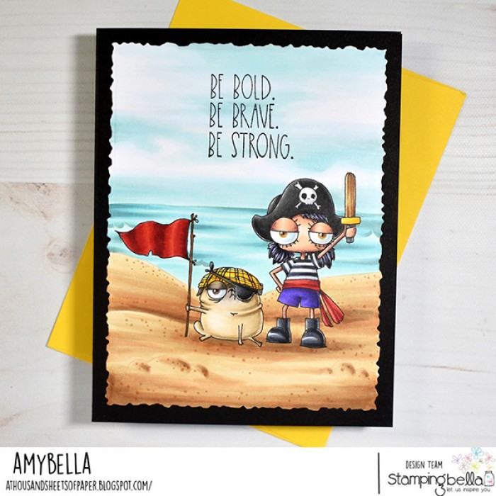 Bild 1 von Gummistempel Stamping Bella Cling Stamp MINI ODDBALL PIRATE & PUG RUBBER STAMP