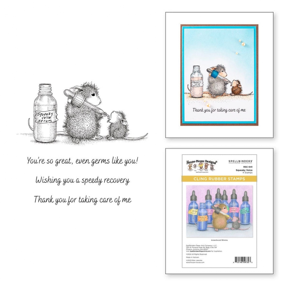 Bild 1 von Spellbinders Squeaky Voice  Cling Rubber Stamp Set - House Mouse Stempelgummi