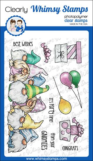 Bild 1 von Whimsy Stamps Clear Stamps - Gnome Party Row