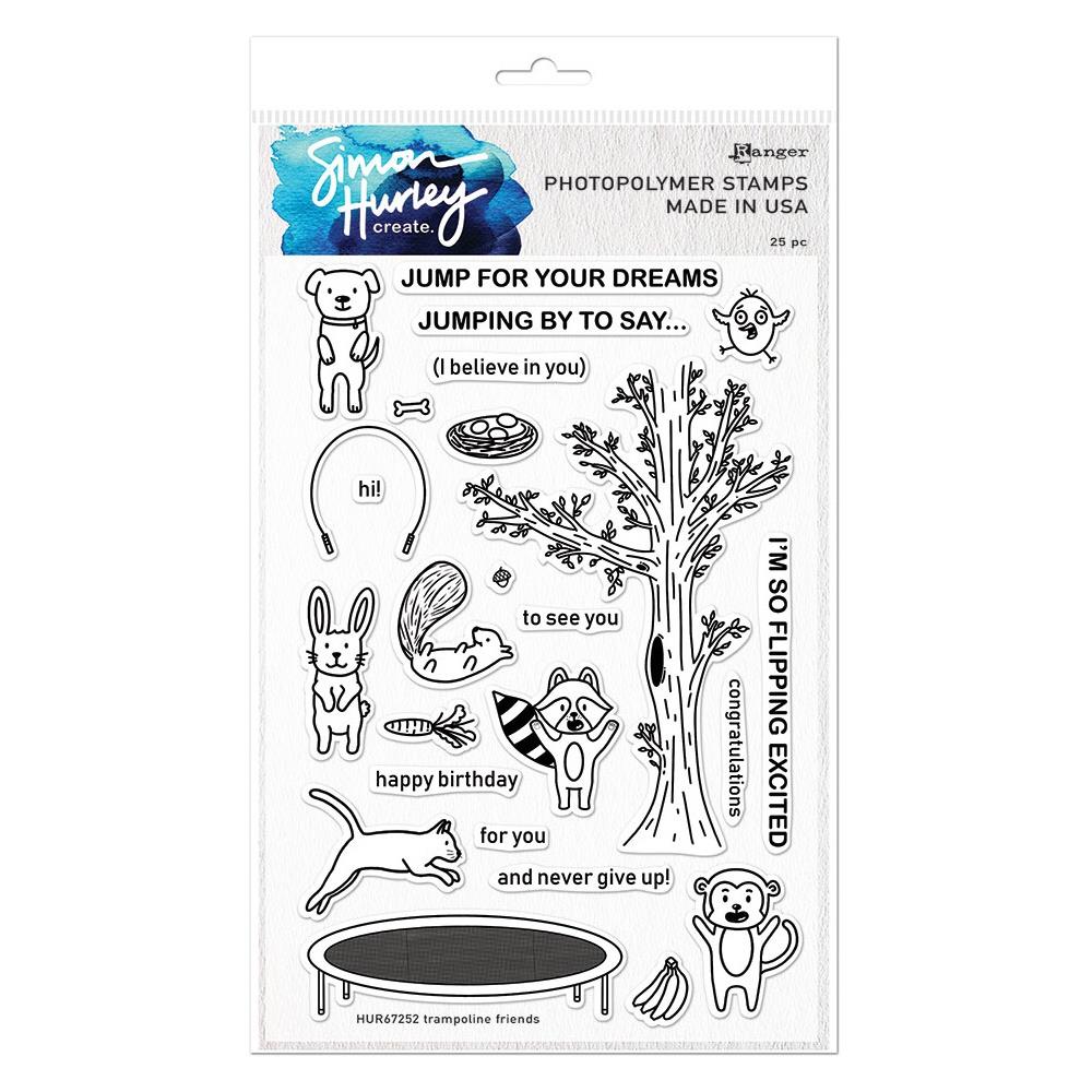 Bild 1 von Simon Hurley create Photopolymer Clear Stamps Trampoline Friends - Clear Stamps Trampolin-Freunde