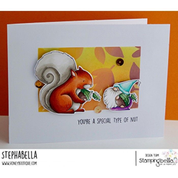 Bild 1 von Gummistempel Stamping Bella Cling Stamp THE GNOME AND THE SQUIRREL RUBBER STAMP