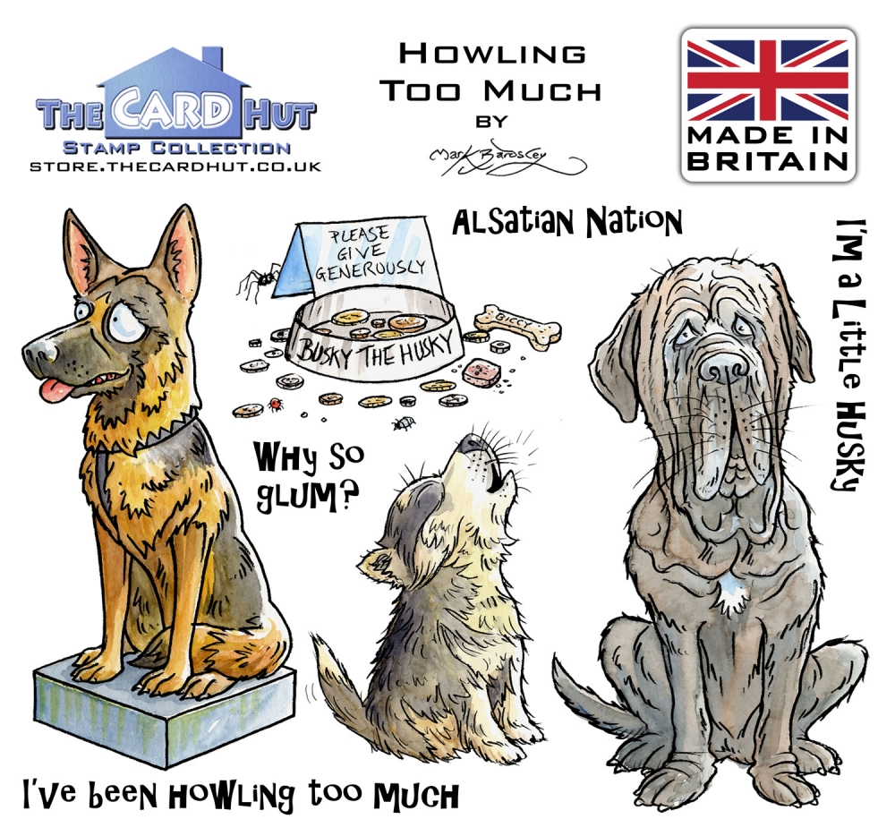 Bild 1 von The Card Hut Clear Stamps - Howling Too much - Stamp Set