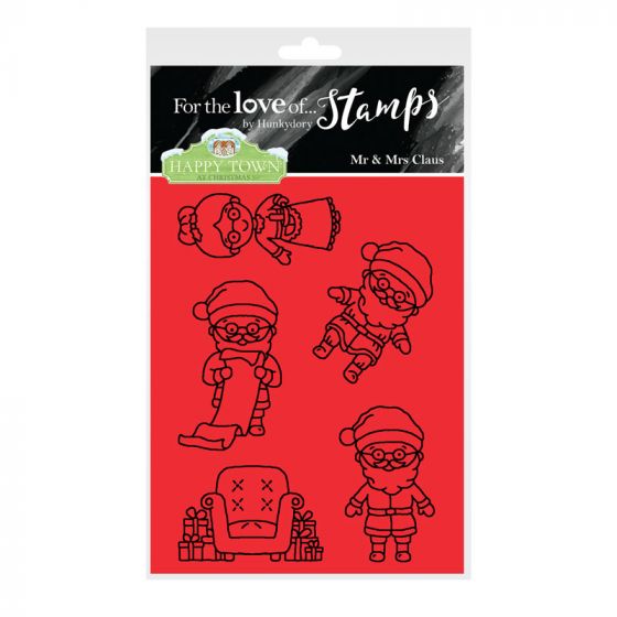 Bild 1 von For the love of...Stamps by Hunkydory - Happy Town Clear Stamp - Mr & Mrs Claus