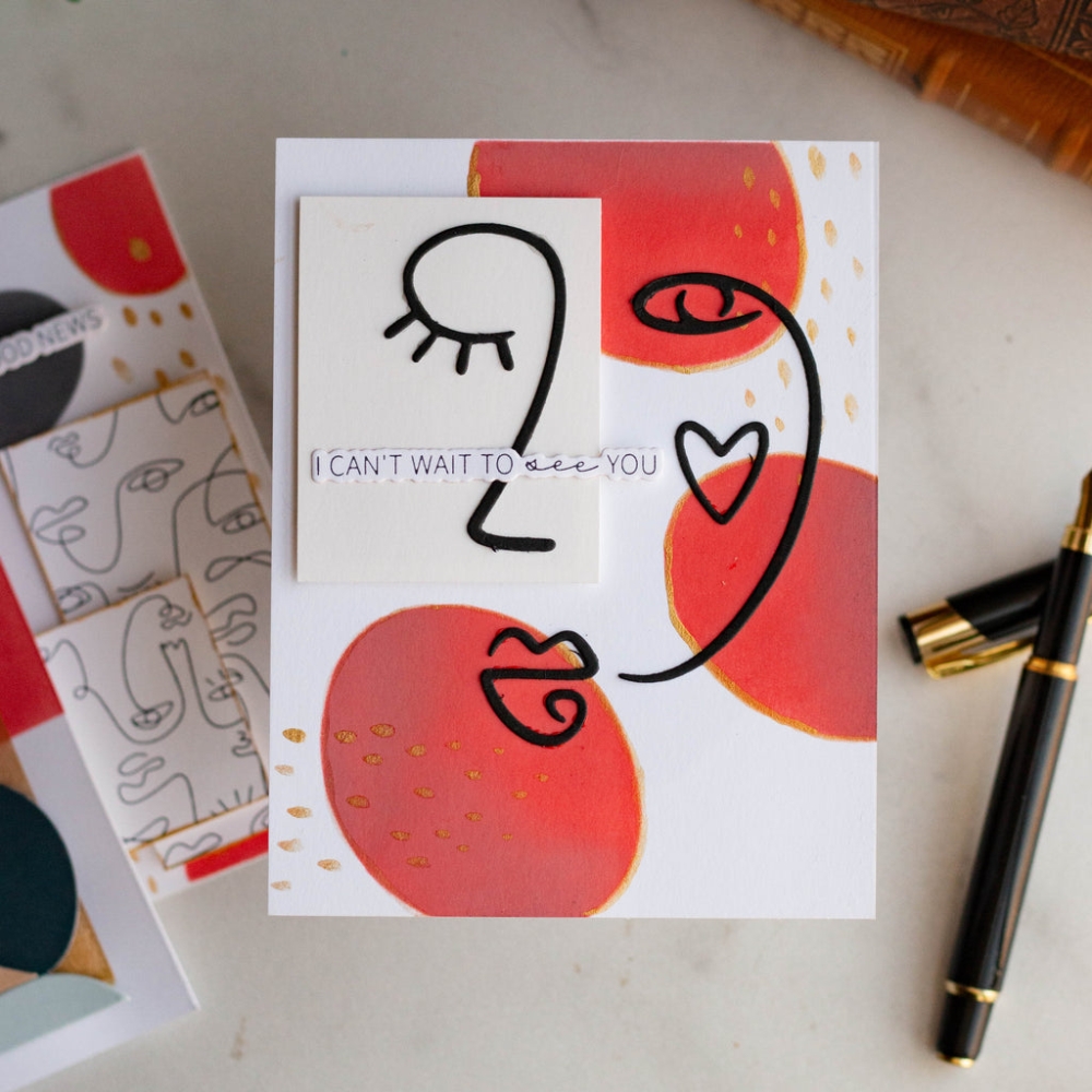 Bild 1 von Spellbinders Line of Being Etched Dies by Jaycee Gaspar - Stanz-Set Gesicht