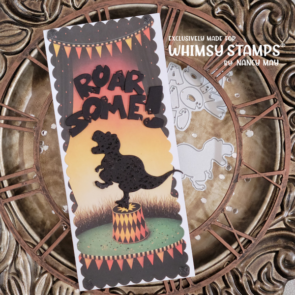 Bild 1 von Whimsy Stamps Die Stanze - Roarsome Word and Shadow Die Set