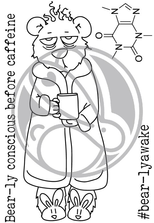 Bild 1 von The Rabbit Hole Designs Clear Stamps  - Caffeinated - Bear - Bär