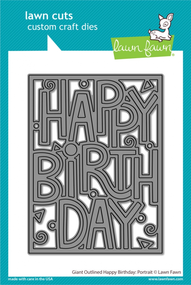 Bild 1 von Lawn Fawn Cuts  - Stanzschablone - giant outlined happy birthday: portrait