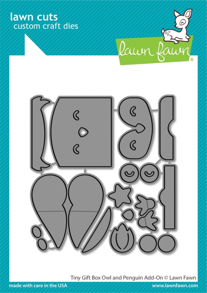 Bild 1 von Lawn Fawn Cuts  - Stanzschablone tiny gift box owl and penguin add-on