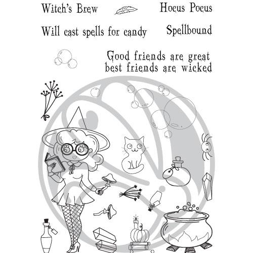 Bild 1 von The Rabbit Hole Designs Clear Stamps - Spellcaster Witch - Hexe