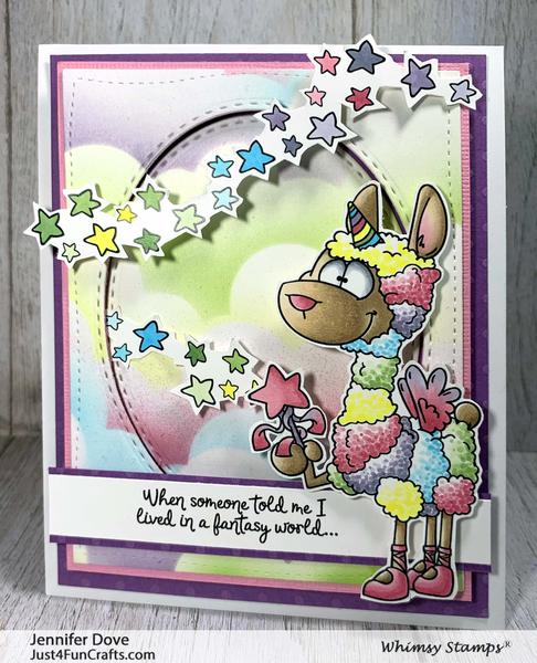 Bild 1 von Whimsy Stamps Clear Stamps  - Fairy Llamacorn Magic