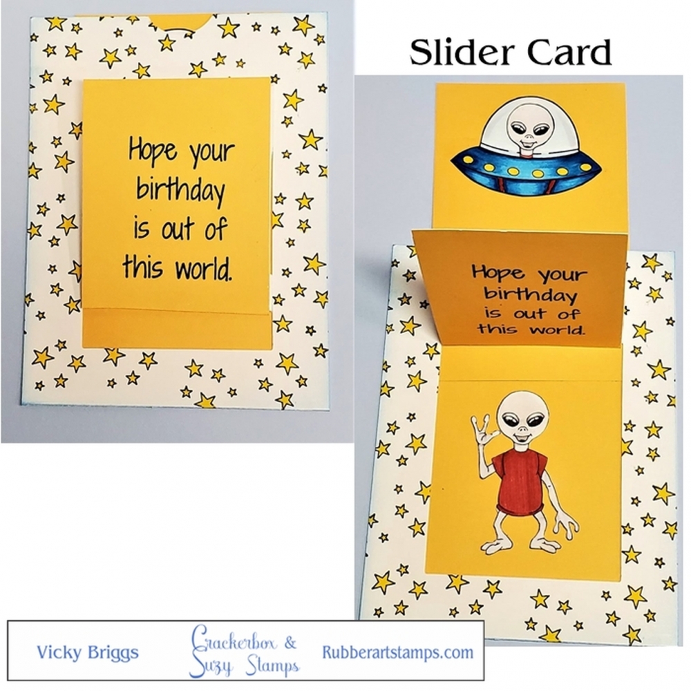 Bild 1 von Crackerbox & Suzy Stamps Cling - Gummistempel Out Of This World Birthday