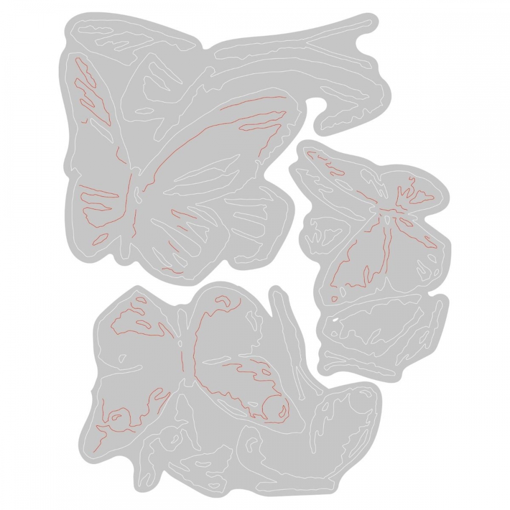 Bild 1 von Sizzix Thinlits Die by Tim Holtz - Stanzschablone - Brushstroke Butterflies - Schmetterling