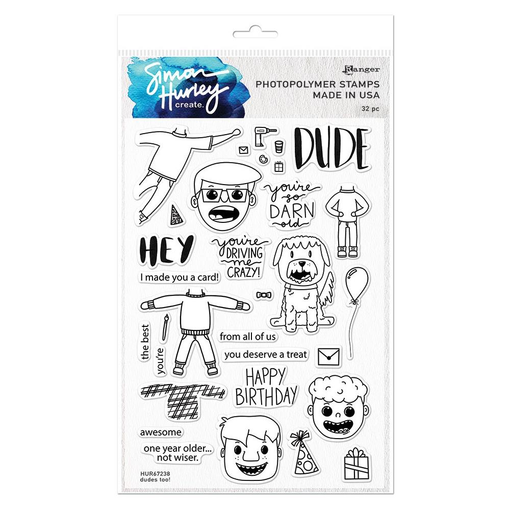 Bild 1 von Simon Hurley create Photopolymer Clear Stamps Dudes Too! - Clear Stamps Kerle