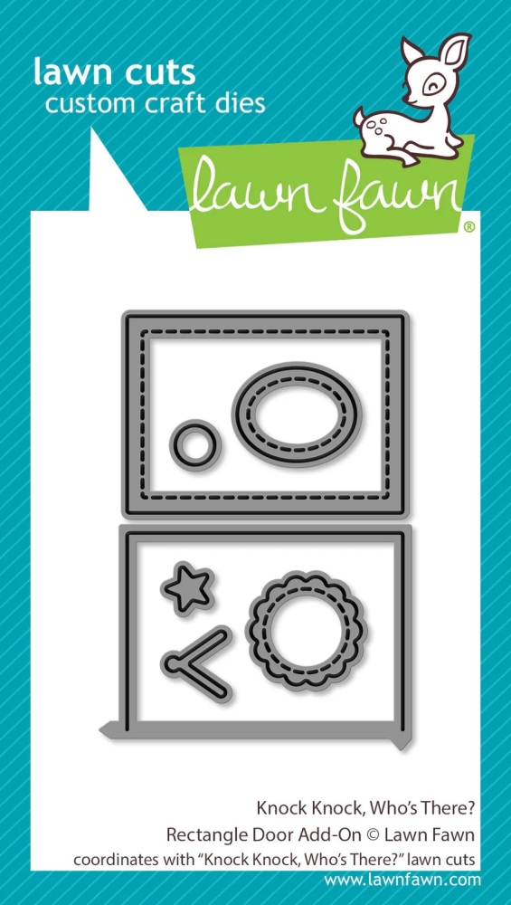 Bild 1 von Lawn Fawn Cuts  - Stanzschablone knock knock, who's there? rectangle door add-on