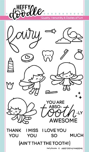 Bild 1 von Heffy Doodle Clear Stamps Set - Absotoothly Awesome - Stempel Zahnfee