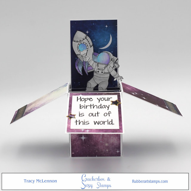 Bild 1 von Crackerbox & Suzy Stamps Cling - Gummistempel Out Of This World Birthday