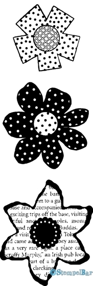 Bild 1 von StempeBar Stempelgummi Crazy-Flower (3 Stück)