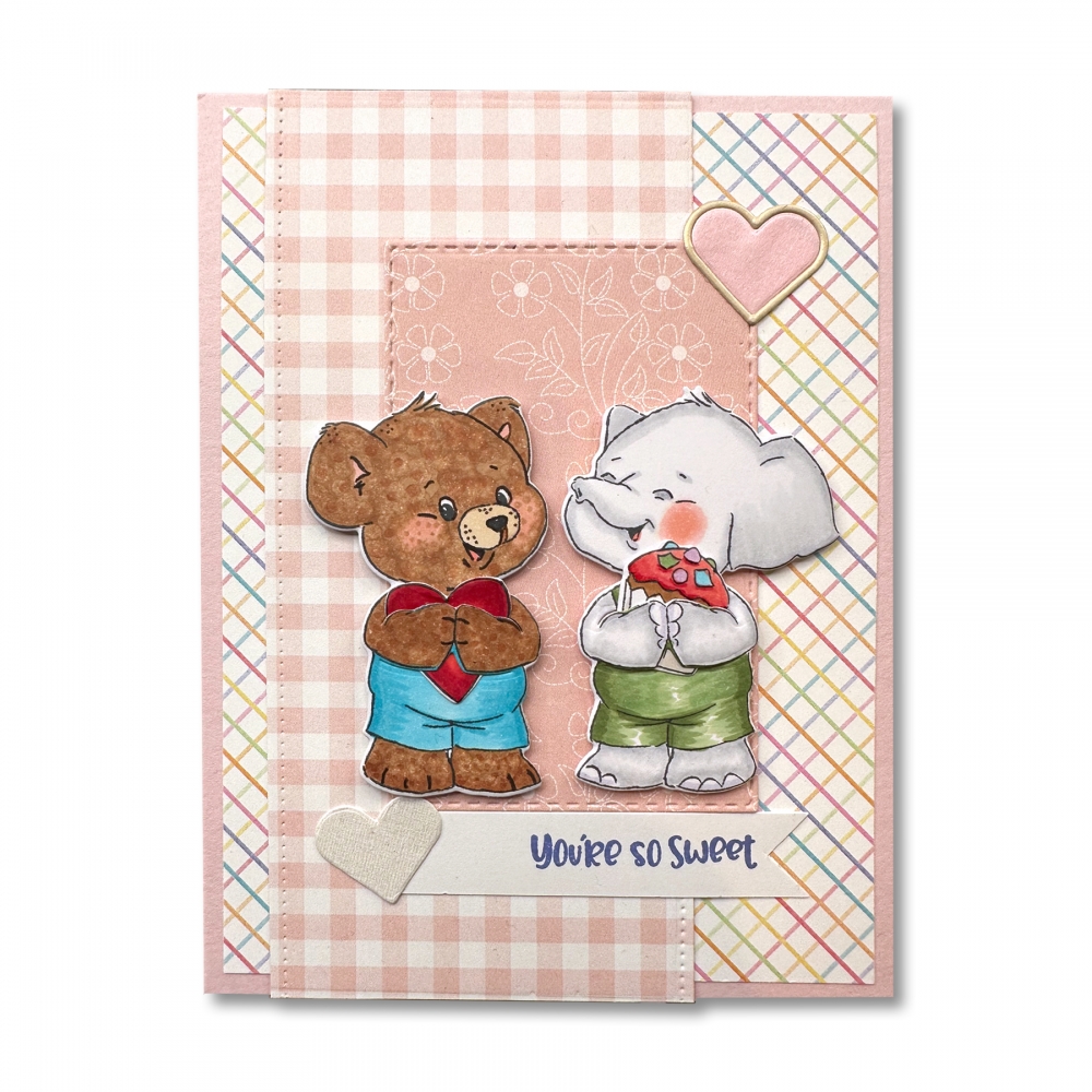 Bild 1 von Art Impressions Clear Stamps with dies So Sweet Armful Set - Stempelset inkl. Stanzen