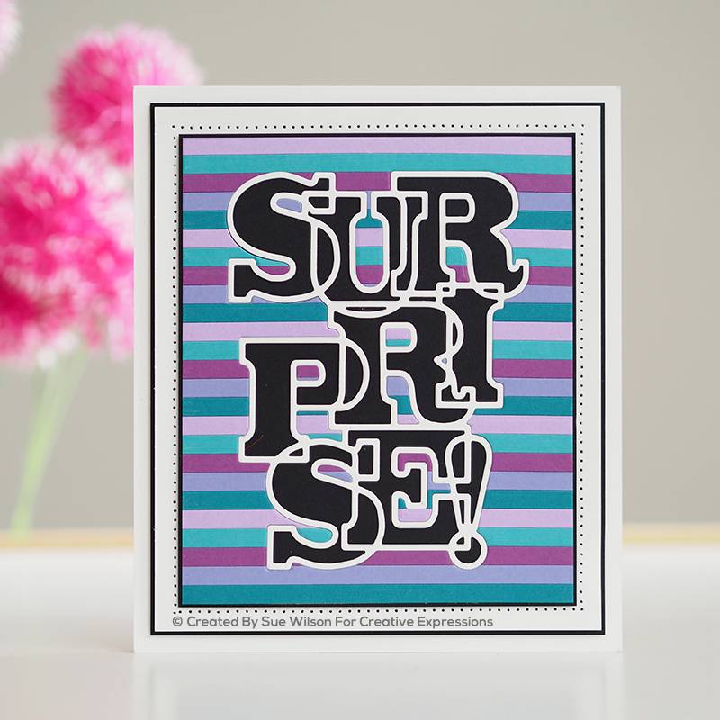 Bild 1 von Creative Expressions Big Bold Words Surprise Craft Die & Stamp Set - Stanze & Stempel