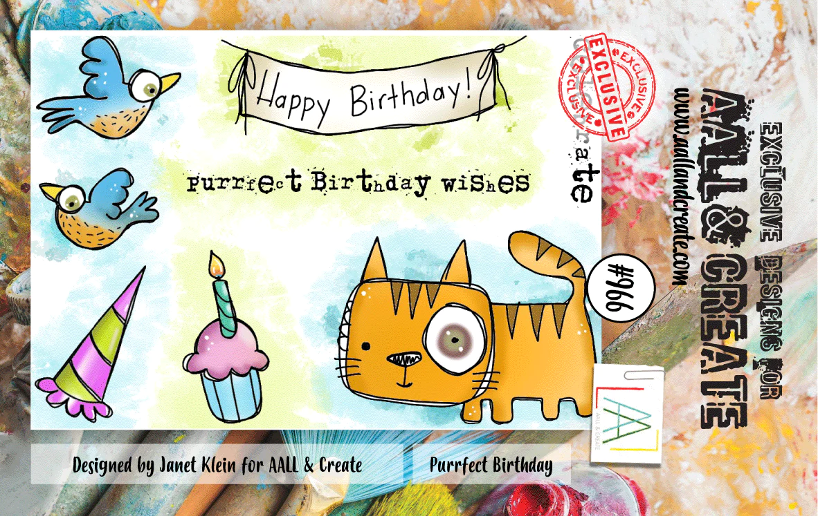 Bild 1 von AALL & Create Clear Stamps - PURRFECT BIRTHDAY