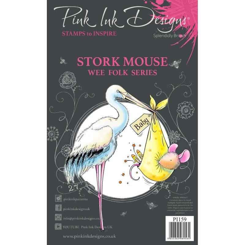Bild 1 von Pink Ink Designs - Stempel  Stork Mouse - (Storch Maus)