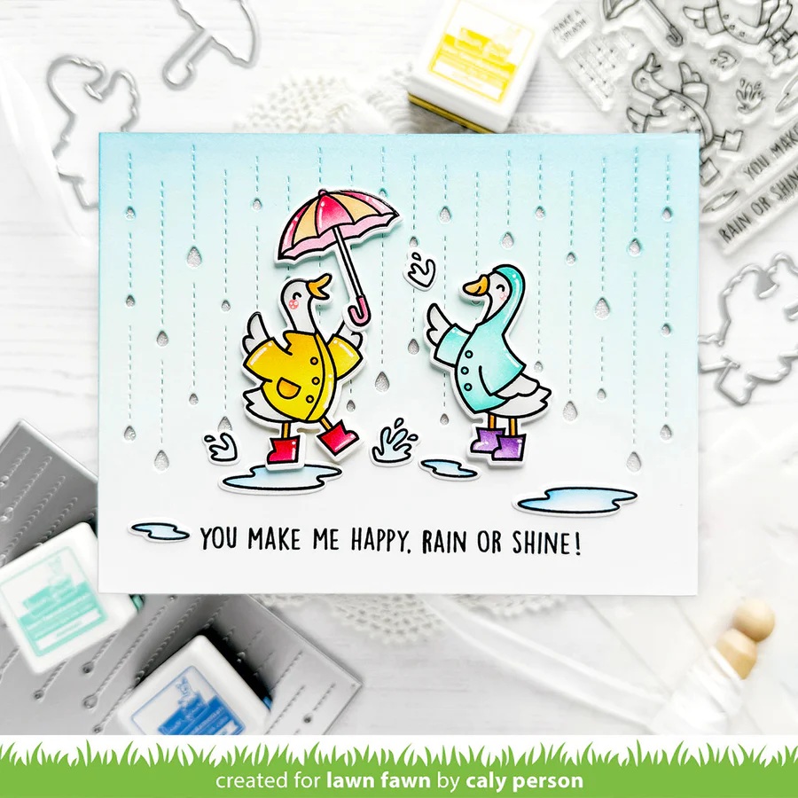 Bild 1 von Lawn Fawn Clear Stamps - silly goose, rain or shine!