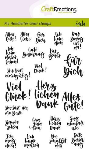 Bild 1 von CraftEmotions Stempel - clearstamps A6 - handletter - Quotes Verschieden (DE) Carla Kamphuis