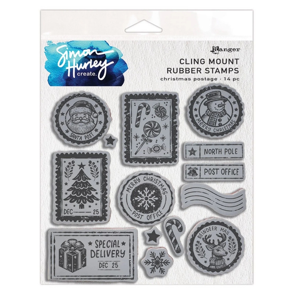 Bild 1 von Simon Hurley create Cling Stamp Set - christmas postage