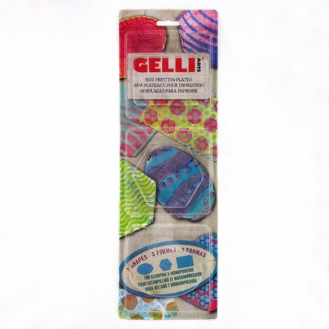 Bild 1 von Gellis Arts - Gel Printing Plate Druckplatte Minis-Oval, Rectangle, Hexagon
