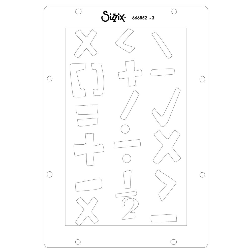 Bild 1 von Sizzix Studio Clear Stamps Set - Stencil/Stempel - Strength in Numbers by Cat Kerr
