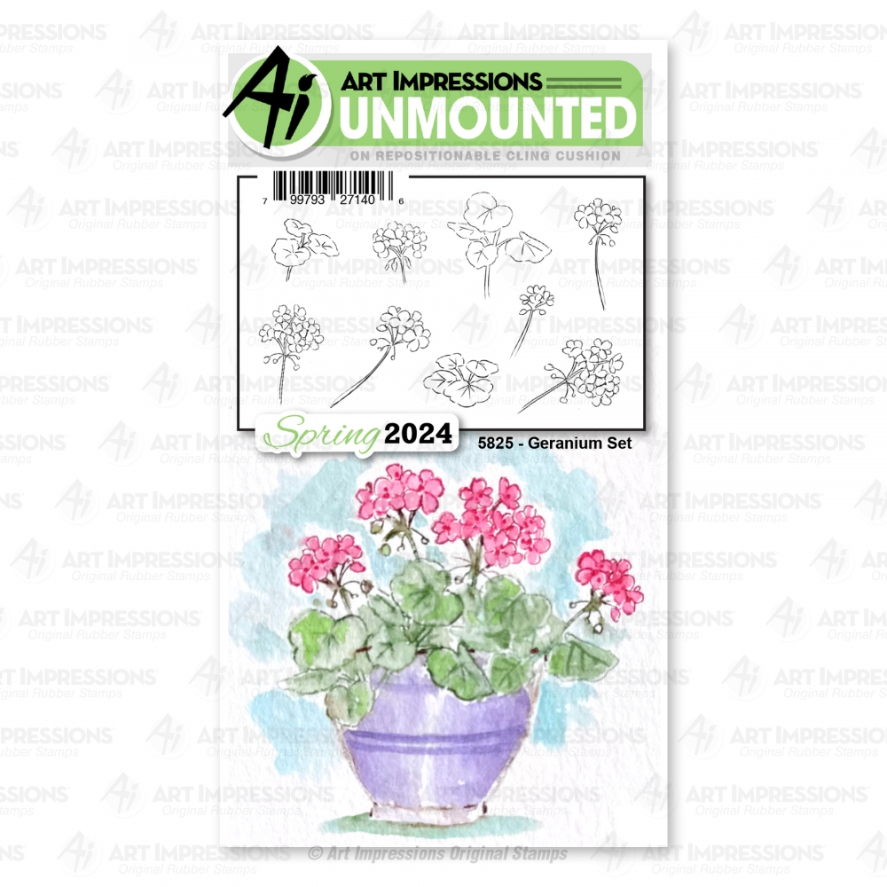 Bild 1 von Art Impressions Stempelgummi Watercolor Geranium Set