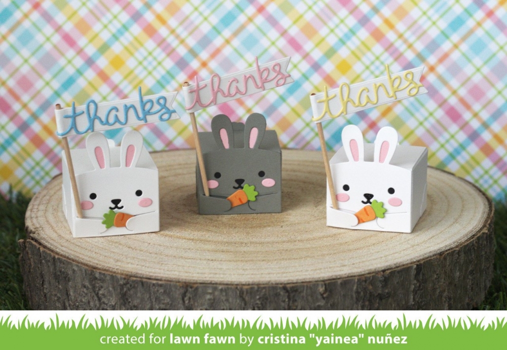Bild 1 von Lawn Fawn Cuts  - Stanzschablone Tiny Gift Box Bunny add-on Hase