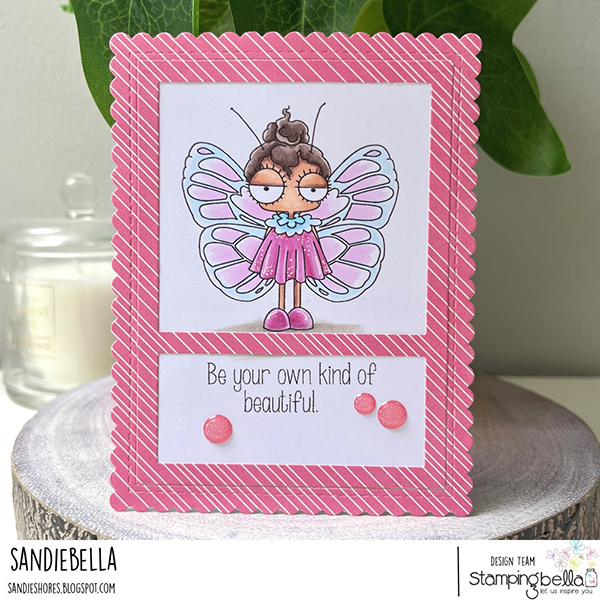 Bild 1 von Gummistempel Stamping Bella Cling Stamp MINI ODDBALL BUTTERFLY GIRL RUBBER STAMP